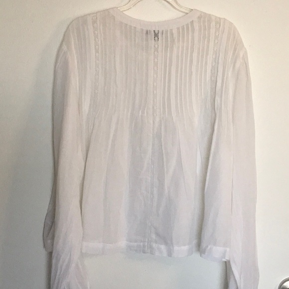 American Eagle White Peasant Top XL D-4 - Picture 5 of 6
